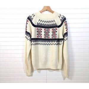 Vintage JC Penney Sweater Mens Large Nordic Winter Holiday Ski Cabincore Classic